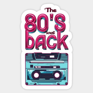 80's back cassette Sticker